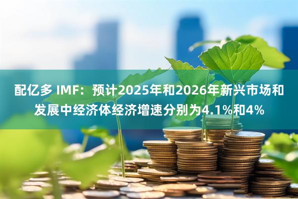 配亿多 IMF：预计2025年和2026年新兴市场和发展中经济体经济增速分别为4.1%和4%